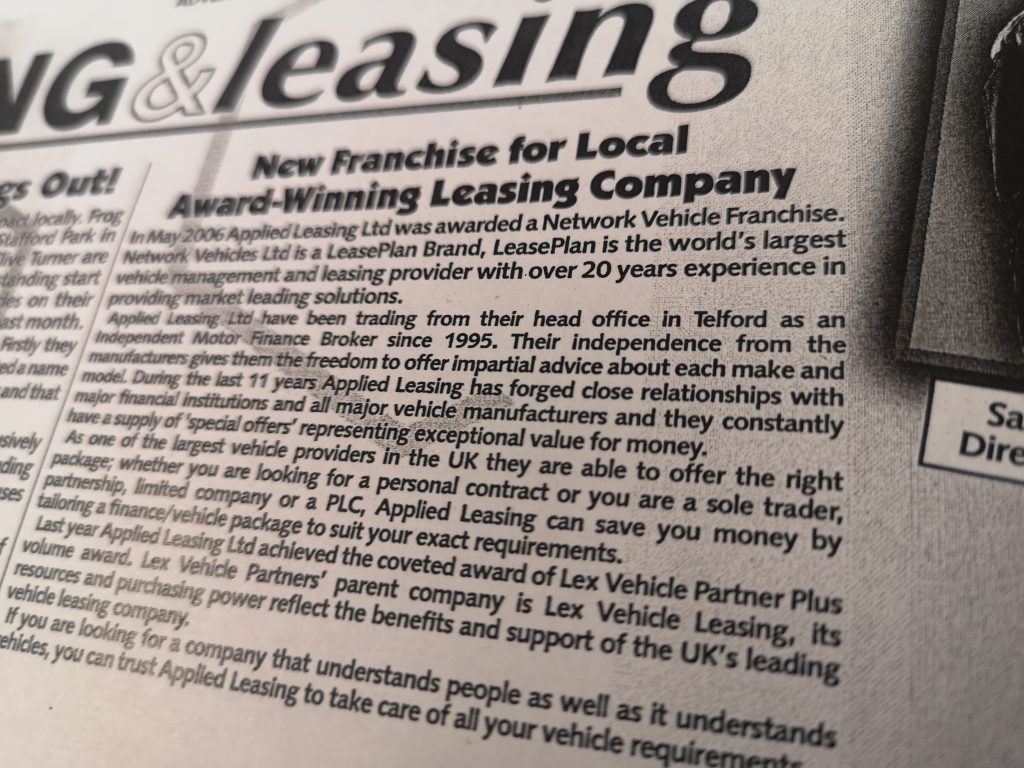 News Paper Extract from 2005